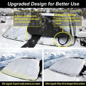 img 2 attached to Golufomi Car Windshield Snow Cover, Winter Windshield Cover with Magnetic Edge 🚗 for Ice Frost Protection in All Weather, Fits Most Cars and SUVs, Silver