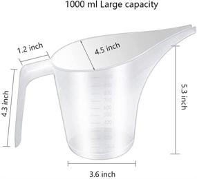 img 3 attached to Wtcynla Plastic Pitcher Measuring Bakeware