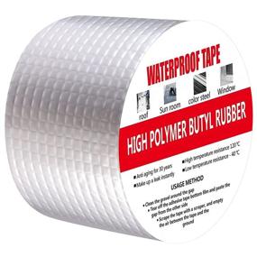 img 4 attached to 🌊 Waterproof Butyl Tape for Outdoor Use - HQISTAR All-Round Sealing Tape for Leak Repairs, Aluminum Butyl Repair Tape VOC-Free - Pipe, RV, Awning, Sail, Roof, Window, Boat Sealing (3.93 inch x 16 feet)