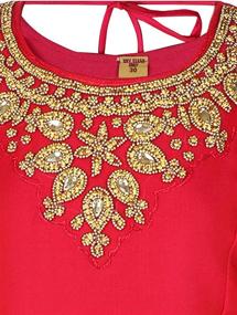 img 1 attached to 👗 Stunning Ashwini Girls Embroidery Salwar Suit - Shop Now!