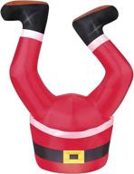 airblown inflatable santa legs inflates logo