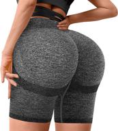 🩳 mohuachi women's high waist yoga shorts with ruched butt lift and tummy control for workout logo