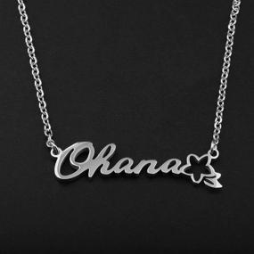 img 2 attached to WUSUANED Ohana Hibiscus Flower Necklace - Family Hawaiian Jewelry for Best Friends