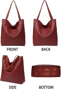 img 2 attached to Leather Vintage Handbags Capacity Shopping Women's Handbags & Wallets and Totes