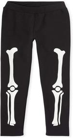 img 1 attached to Childrens Place Halloween Skeleton Leggings