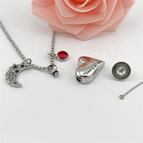 img 1 attached to Youfeng Urn Necklaces: Expressing Eternal Love & Cherishing Precious Memories for Mom - Cremation Locket Birthstone Jewelry