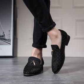 img 2 attached to 👞 Stylish YYQL Velvet Loafers: Perfect Wedding Men's Shoes and Slip-Ons