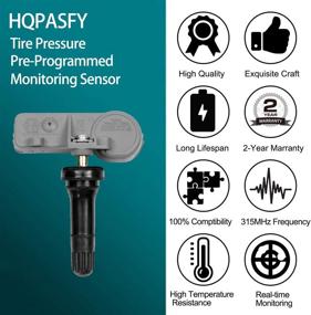 img 3 attached to 🔧 Датчик давления в шинах высокого качества 315 МГц TPMS на защелках 4 шт. для Chevy GMC Cadillac Buick и других моделей - заменяет заводские номера 13586335, 13581558, 15922396.
