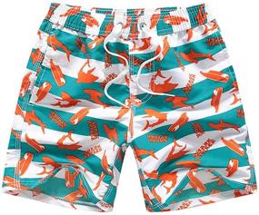 img 4 attached to 🩳 Resistant Swimwear: EULLA Little Boardshorts for Boys' Clothing in Swim