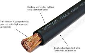 img 1 attached to 🔋 WNI 1/0 Gauge 10ft Black 10ft Red 1/0 AWG Ultra Flexible Welding Battery Copper Cable Wire - Made In USA - Car, Inverter, RV, Solar