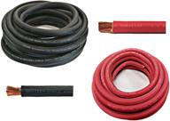 🔋 wni 1/0 gauge 10ft black 10ft red 1/0 awg ultra flexible welding battery copper cable wire - made in usa - car, inverter, rv, solar logo