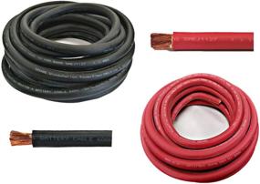 img 4 attached to 🔋 WNI 1/0 Gauge 10ft Black 10ft Red 1/0 AWG Ultra Flexible Welding Battery Copper Cable Wire - Made In USA - Car, Inverter, RV, Solar