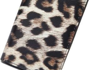 img 3 attached to QUARKERA Кошельки с леопардовым принтом Cheetah Leather