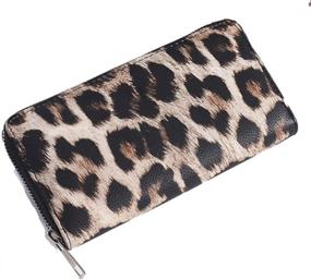 img 4 attached to QUARKERA Кошельки с леопардовым принтом Cheetah Leather