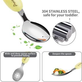 img 3 attached to Lehoo Castle Silverware Stainless Children Feeding