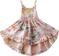 👗 adorable crazy gotend toddler vintage floral girls dress: backless sundress sleeveless matching outfits for your little fashionista! logo