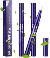 🌟 teeth whitening pen (3 packs), gel treatments - painless, no sensitivity, convenient, easy to use, travel-friendly and effective with natural mint flavor - achieve beautiful white smile logo