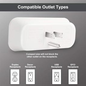 img 1 attached to 🔌 Enhance Efficiency with the [5 Pack] BESTTEN 3 Outlet Wall Adapter, 15A/125V/1875W, ETL Listed, White