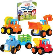 🚗 interactive educational play set: push & pull cars, storybook toys, and construction friction toy trucks for kids ages 1-3 logo