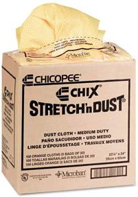 img 2 attached to 🧼 Chicopee 0416 Stretch 'n Dust, 24"x24" Unfolded Medium Duty Dust Cloths for Furniture, Printers, Electronics - Pack of 20, No Spray Required