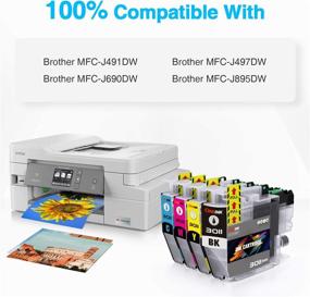 img 3 attached to ONEINK Compatible Ink Cartridges for Brother LC3011 LC3011 XL with Upgraded Chips - High Yield - Works with Brother MFC-J491DW, MFC-J497DW, MFC-J895DW Printers - 4 Packs (Black, Cyan, Magenta, Yellow)