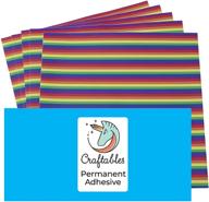 🌈 craftables rainbow pattern self-adhesive vinyl sheets for cricut, silhouette, cameo, decals, signs, and stickers logo