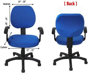 img 3 attached to 🪑 Enhanced Protective and Stretchable Universal Chair Covers - Melaluxe computer office chair cover - Stretch Rotating Chair Slipcover