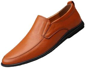 img 4 attached to 👞 USANDY Authentic Leather Men's Loafers & Slip-Ons: Experience Premium Driving Shoes