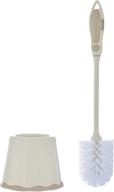 🚽 superio toilet brush and holder set: effective toilet scrubber for sparkling clean bowls, beige logo