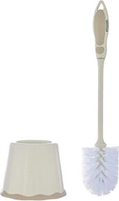 img 4 attached to 🚽 Superio Toilet Brush and Holder Set: Effective Toilet Scrubber for Sparkling Clean Bowls, Beige