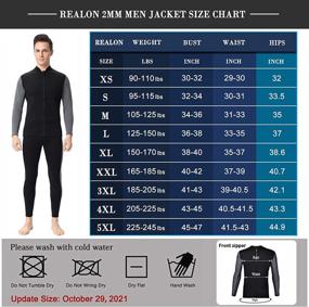 img 1 attached to REALON Wetsuits Top Jacket Vest: 2mm/3mm Neoprene, Long Sleeve/ Sleeveless, Front Zip Sports XSPAN for Scuba Diving, Surfing, Swimming, and Snorkeling