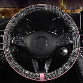 img 3 attached to Black Panther Bling Bling Steering Wheel Cover For Women Girls