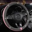 black panther bling bling steering wheel cover for women girls logo
