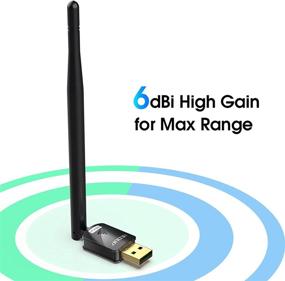 img 2 attached to 📶 EDUP USB WiFi Adapter for PC - Wireless Network Adapter with High Gain 6dBi Antenna - Compatible with Windows/MAC