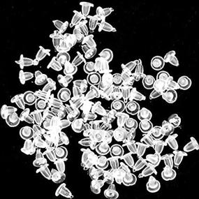 img 4 attached to 💎 Kare & Kind 500pcs Clear Earring Backs with Retail Packaging - Secure and Convenient Earring Backs for Jewelry (4.5mm)