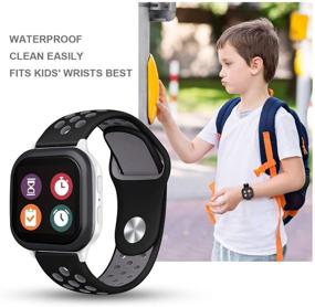 img 3 attached to 📱 Breathable Soft Silicone Smartwatch Band Replacement for Kids, Compatible with Gizmo Watch 2 / Gizmo Watch 1