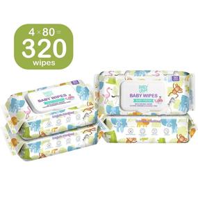 img 3 attached to 🌿 Organic Baby Wipe - HAPPY BUM Eco-Friendly Wet Wipes for Baby, Baby Water Wipes, 4 Packs, 320 Count.