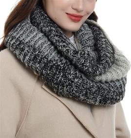 img 2 attached to 🧣 Stay Warm and Stylish with Winter Infinity Fashion Circle Scarves for Women