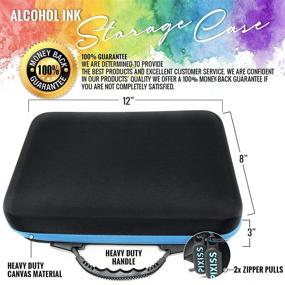 img 1 attached to 👝 Efficiently Store and Organize Your Alcohol Ink Collection with Pixiss Alcohol Ink Storage Carrying Case! Perfect for 60x 0.5-Ounce Bottles of Alcohol Ink, Stickles, Glossy Accents or Reinkers, Ideal Travel Case (Ink not Included)