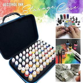 img 2 attached to 👝 Efficiently Store and Organize Your Alcohol Ink Collection with Pixiss Alcohol Ink Storage Carrying Case! Perfect for 60x 0.5-Ounce Bottles of Alcohol Ink, Stickles, Glossy Accents or Reinkers, Ideal Travel Case (Ink not Included)