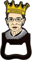 🍺 rbg beer opener by balanced co. - celebrating ruth bader ginsburg and the notorious rbg logo