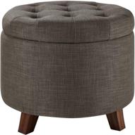 amazon basics upholstered storage footstool logo