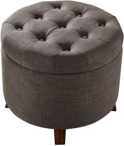 img 3 attached to Amazon Basics Upholstered Storage Footstool