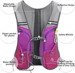 img 2 attached to 🎒 Waynorth Hydration Pack: Water Backpack - Ideal for Men and Women for Hiking, Camping, Cycling, Running, Climbing, and Biking