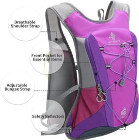 img 3 attached to 🎒 Waynorth Hydration Pack: Water Backpack - Ideal for Men and Women for Hiking, Camping, Cycling, Running, Climbing, and Biking