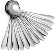 🥄 eslite spoons stainless bouillion 12 piece: sleek and durable utensils for soups and more! logo