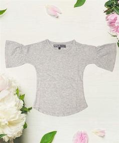 img 3 attached to 👚 Stylish Sleeve Ruffle Girls' Tops, Tees & Blouses - MISS POPULAR Fashion Clothing