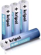 🔋 kripol 4 pack aaa nimh rechargeable batteries - 1000mah 1.2v replacement battery for panasonic cordless phone with 1500 cycle charge logo