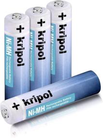 img 4 attached to 🔋 KRIPOL 4 Pack AAA NiMH Rechargeable Batteries - 1000mAh 1.2V Replacement Battery for Panasonic Cordless Phone with 1500 Cycle Charge