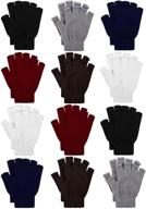 🧤 cooraby men's fingerless texting gloves & mittens: flexibly stretchy accessories logo